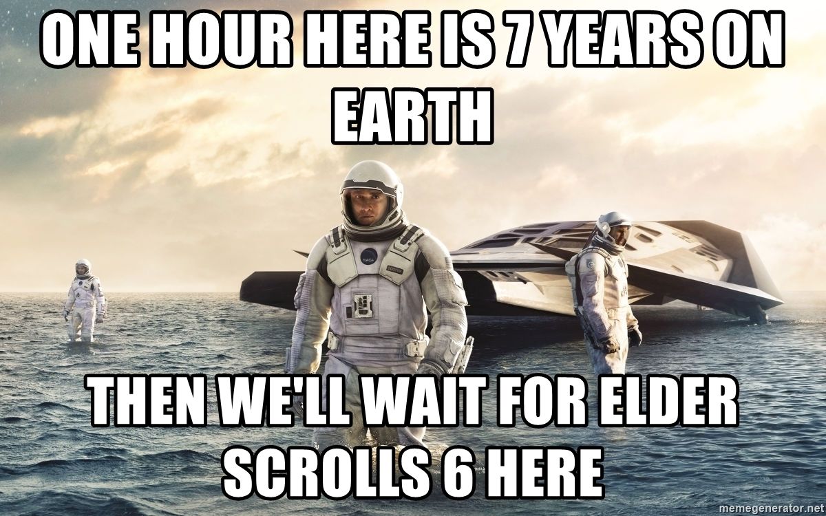 Elder scrolls 6 interstellar meme