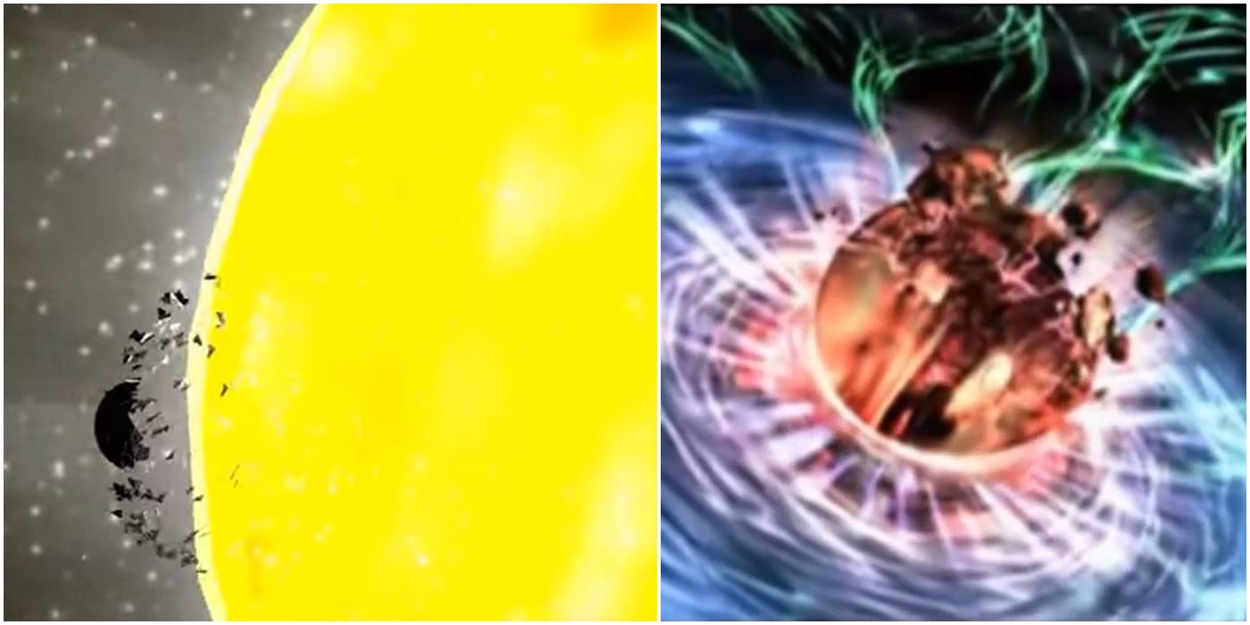 Final Fantasy 7: Supernova destroys a planet. Meteor hits Midgard