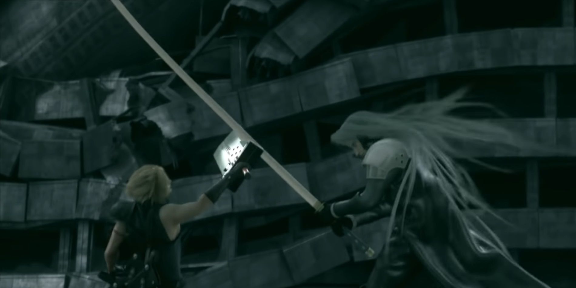 Sephiroth und Cloud kämpfen in Final Fantasy VII Advent Children