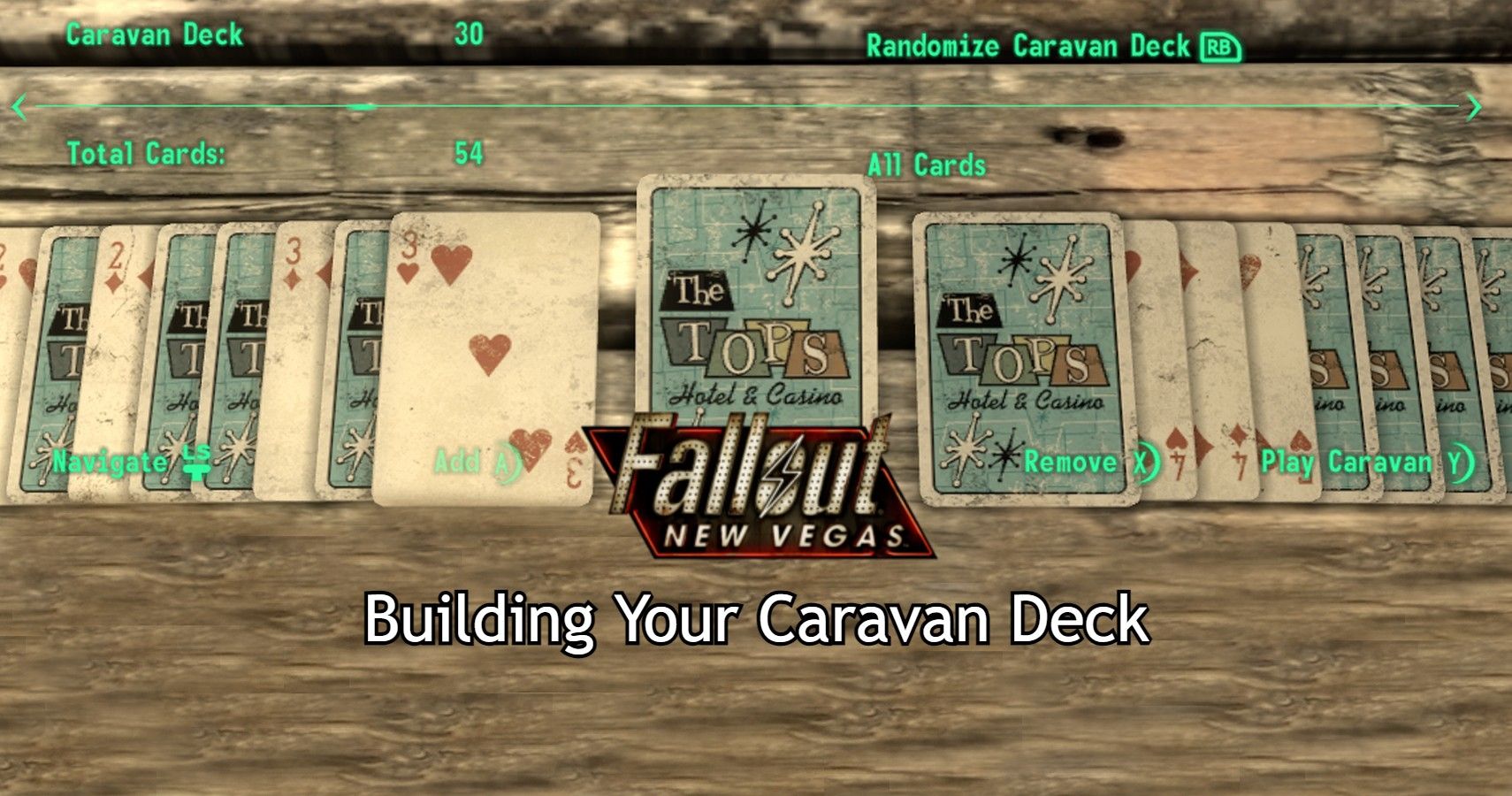 Caravan Deck Building Screen Fallout New Vegas
