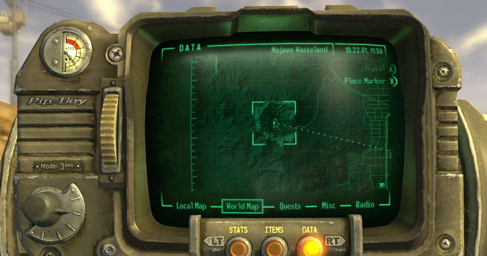 Fallout New Vegas Pip Boy Map Jacobstown Location