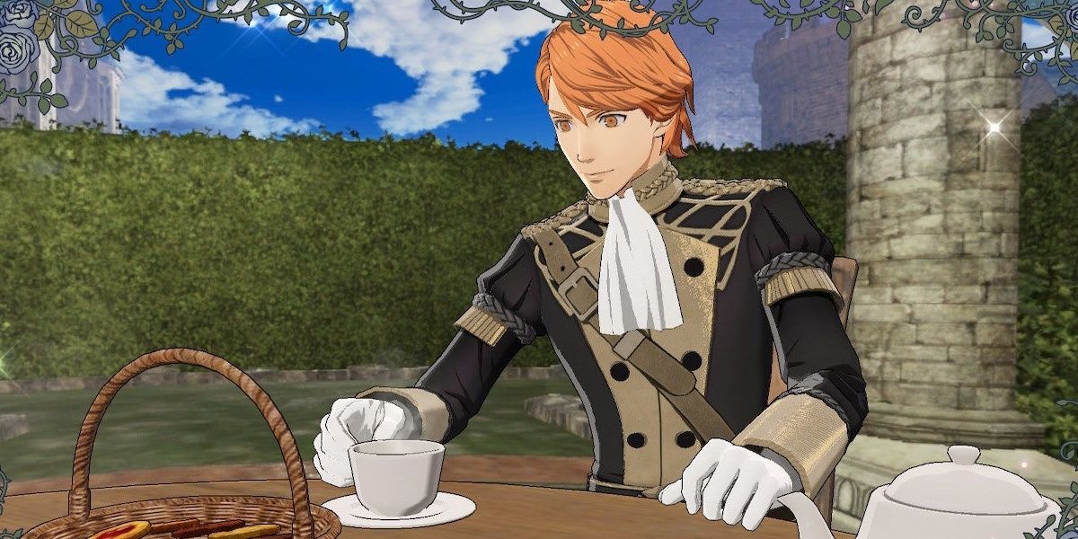 Ferdinand drinking tea fire emblem