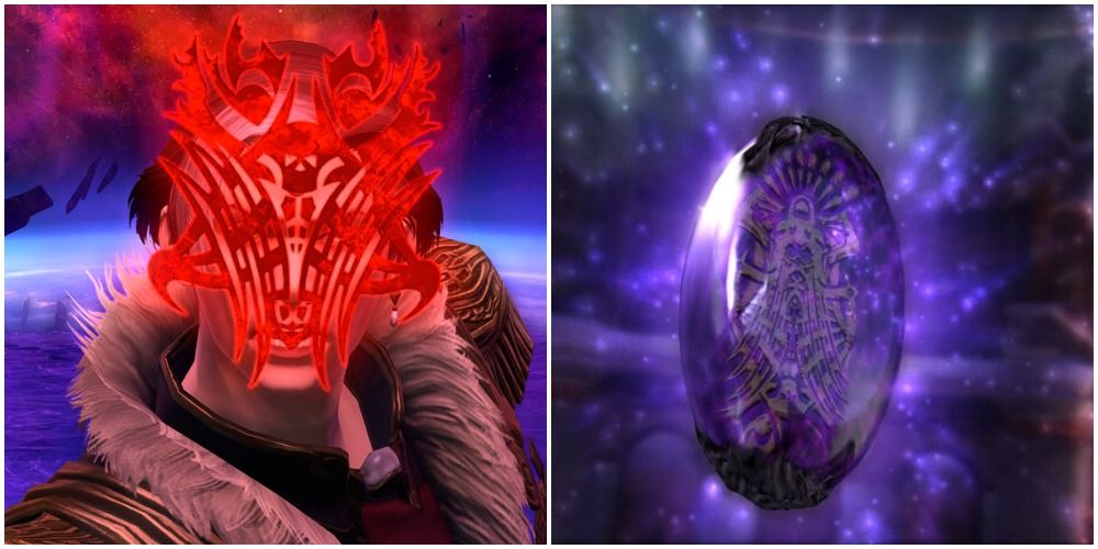 Final Fantasy Emet-Selch and Zalera glyph collage