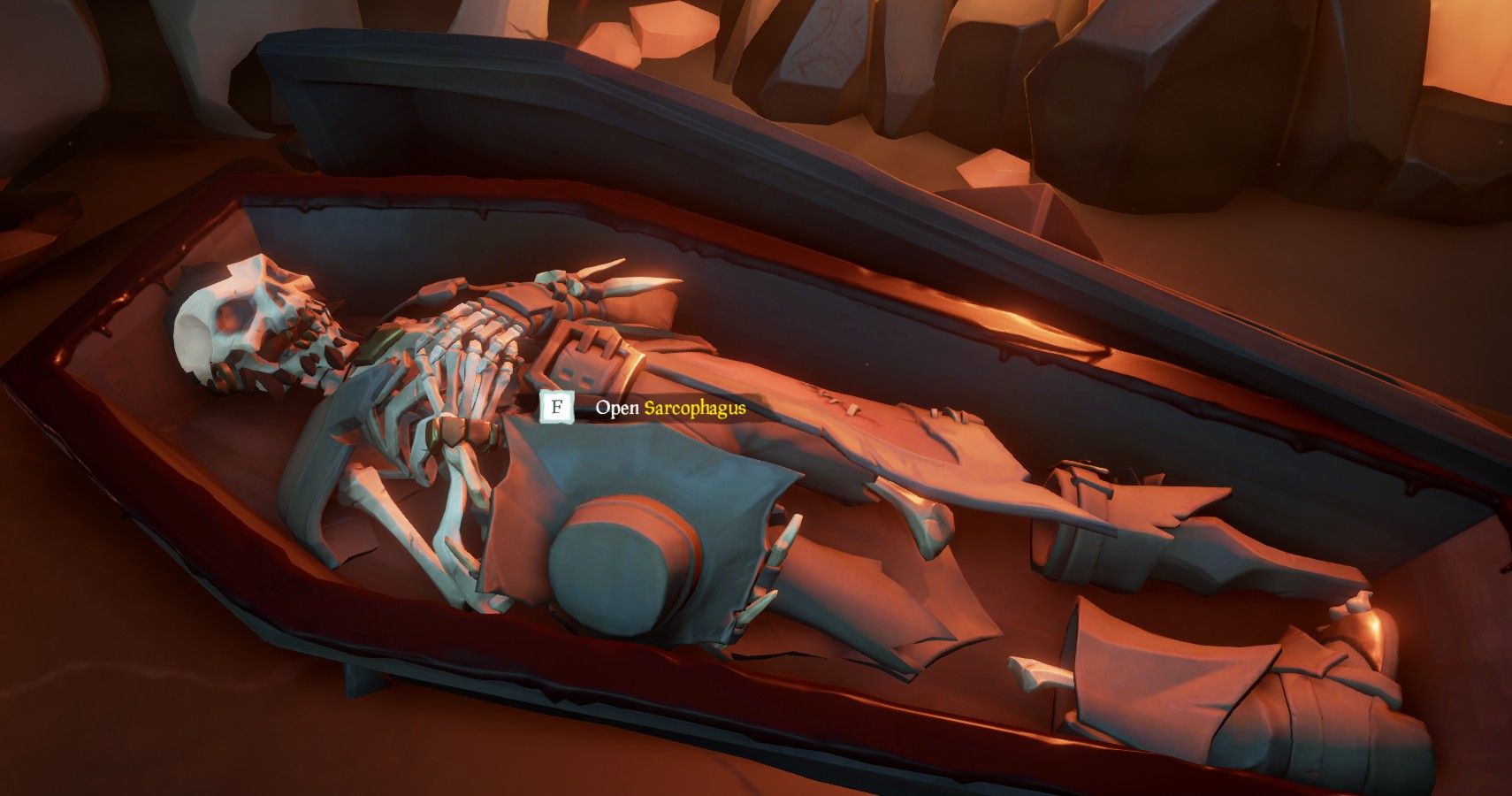 Flameheart's Sarcophagus in Sea of Thieves