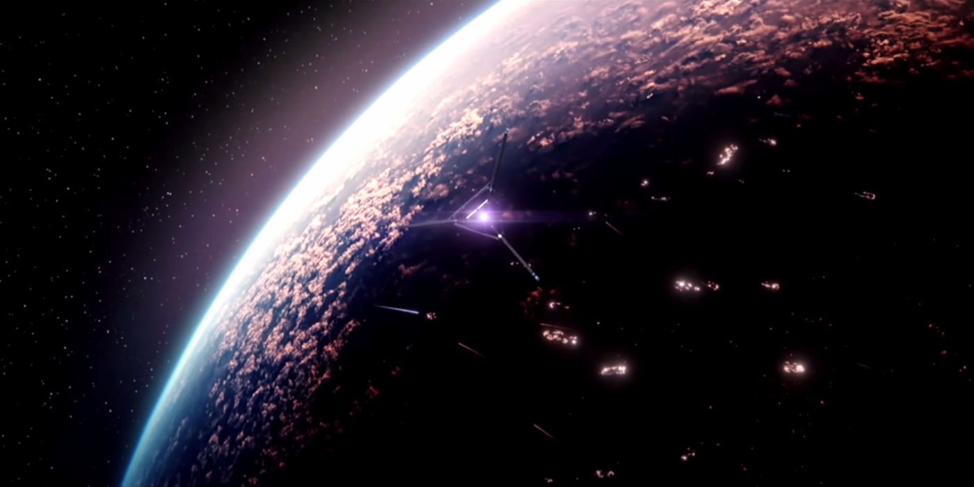 The Battle of Earth is waged in space above the planet in H2A