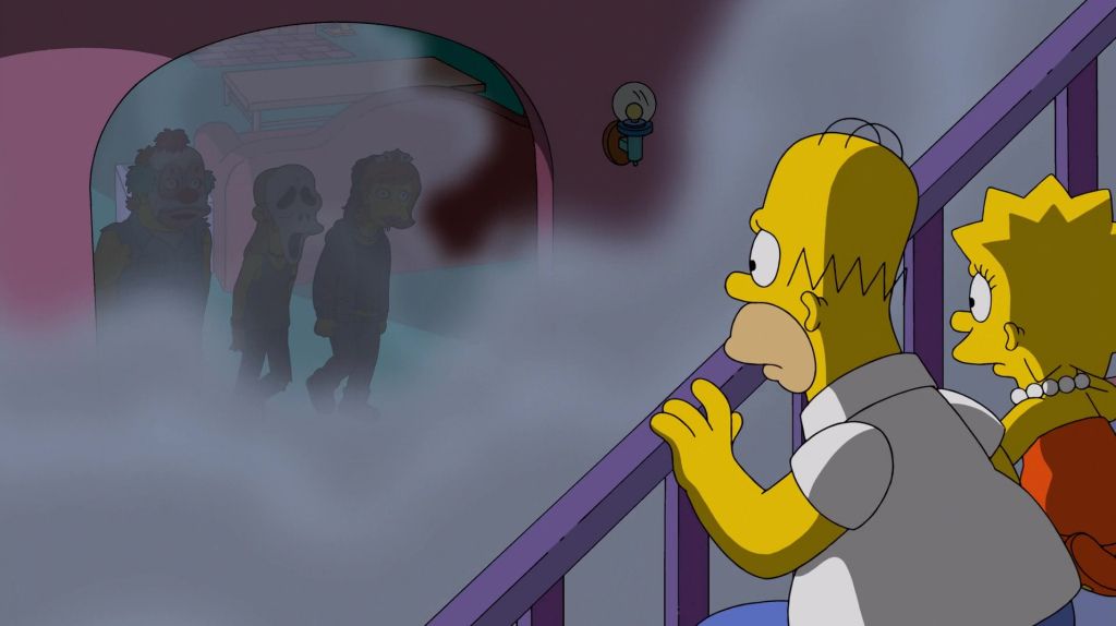 Homer and Lisa in Halloween of Horror