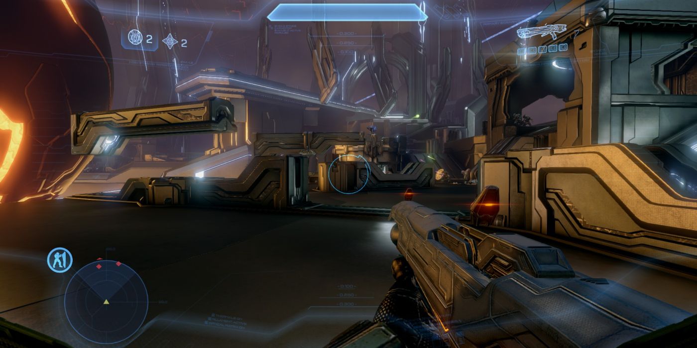 Halo 4 Screenshot Of the Scattershot weapon.