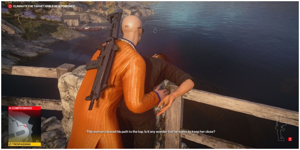 Hitman 3 Gaucho Antiquity Level One Tossing The Poisoned Target Off A Cliff
