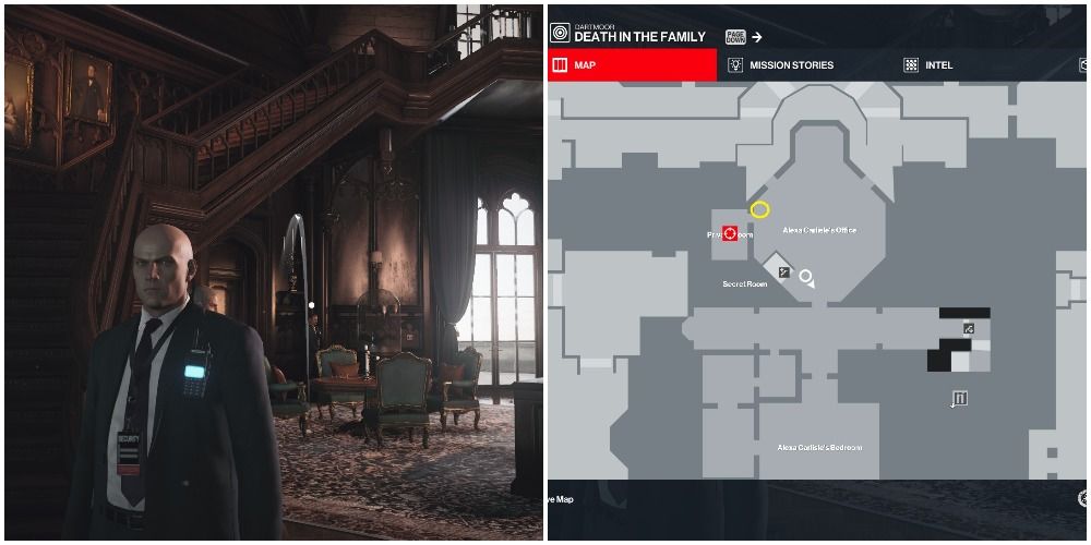 Hitman 3 Ideal Location For An Emetic Grenade Toss On Alexa's Bodyguard