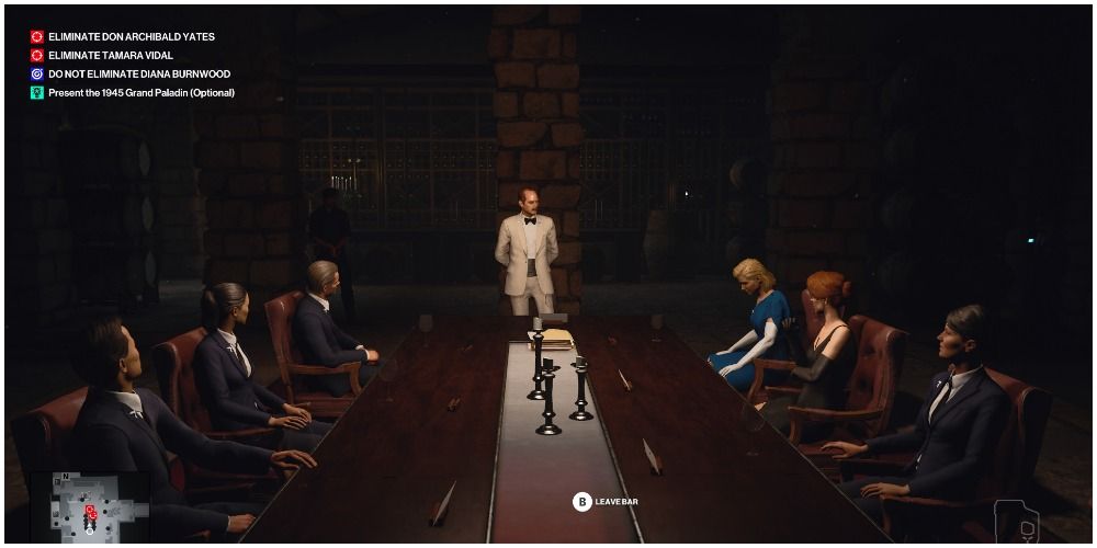 Hitman 3 Presenting The Wine As The Sommelier At The Secret Meeting