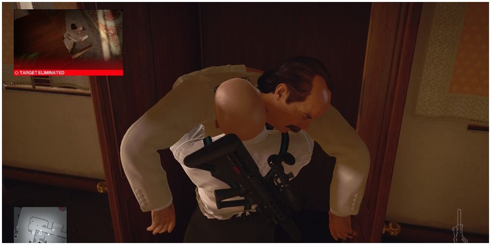 Hitman 3 Stuffing The Body Of Don Yates In The Dresser