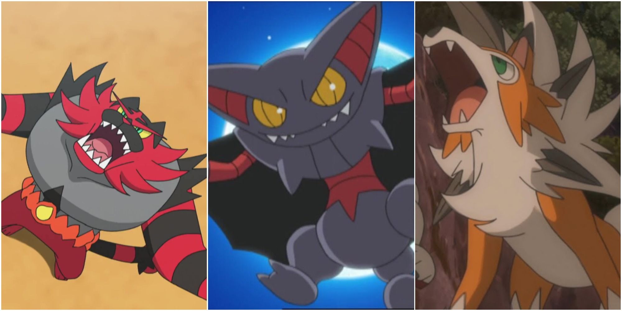 Ash's Incineroar Gliscor Lycanroc After Evolving Pokemon Anime