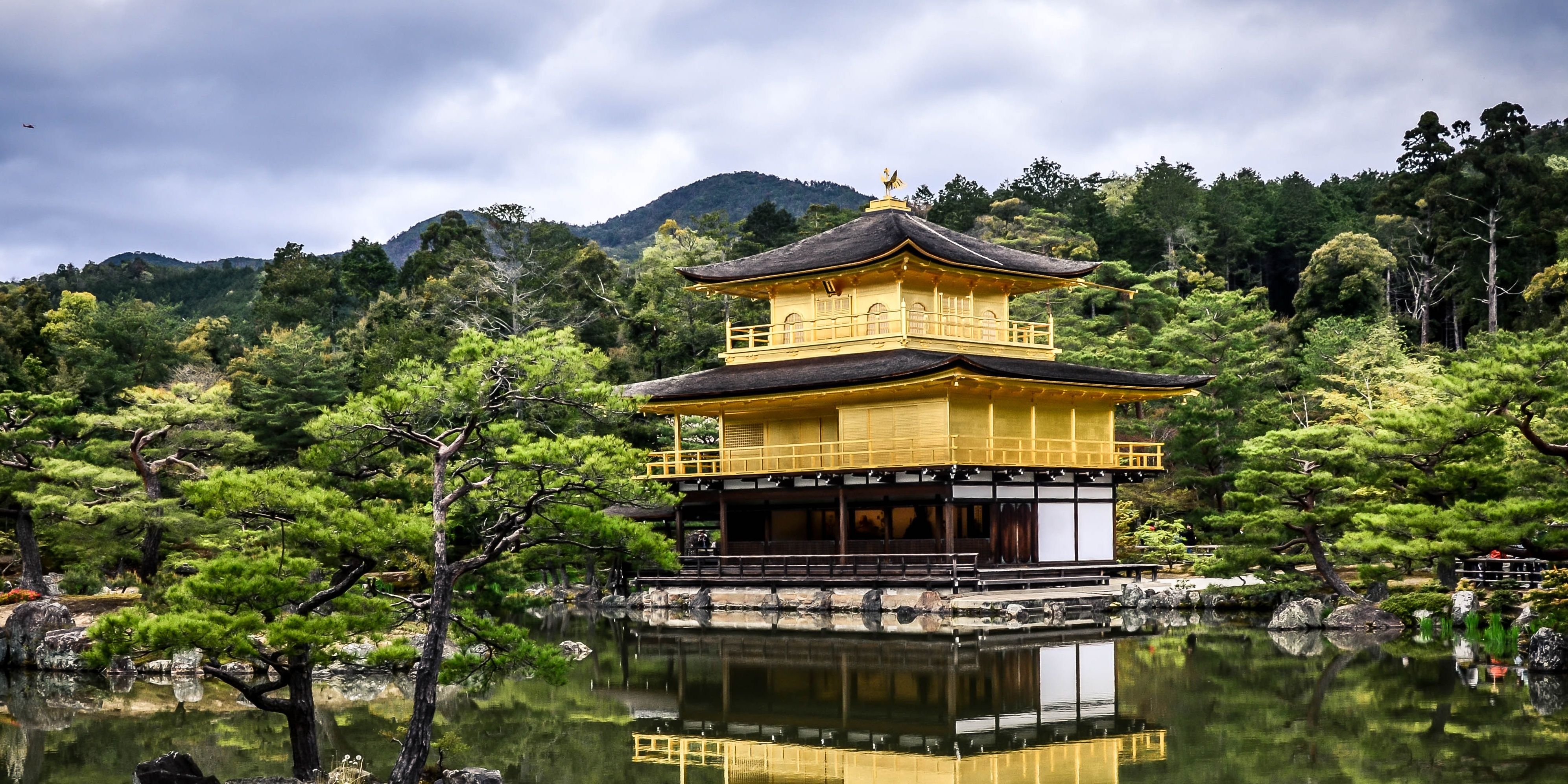 The Golden Pavillion in Kyoto, Japan.