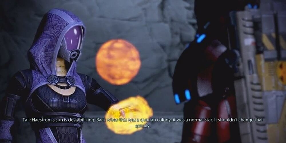 Mass Effect 2 Tali Explaining What Dark Matter Is Doing To Haestrom
