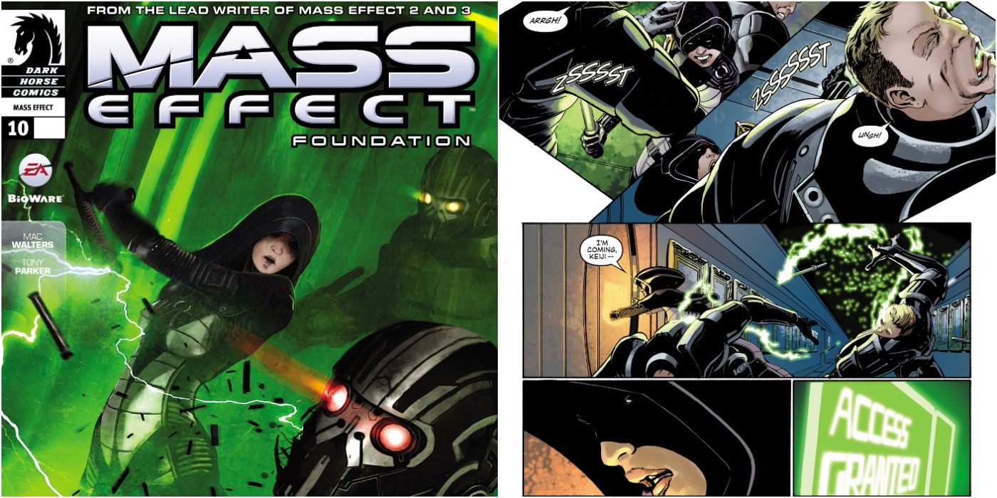 Mass Effect Foundation Ten Cover and Comic Page