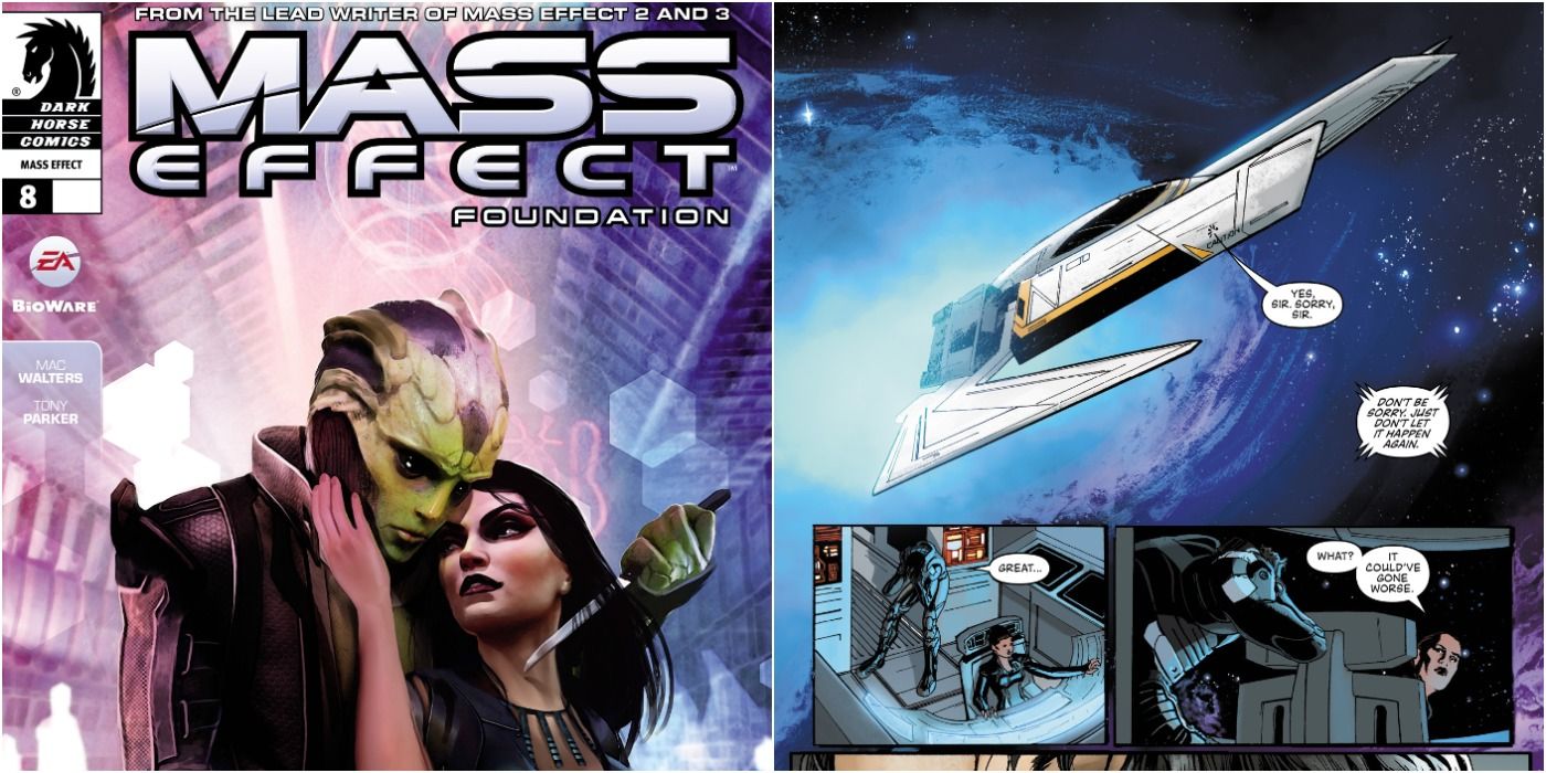 Mass Effect Foundation Issue Eight in Cover and Comic Strip