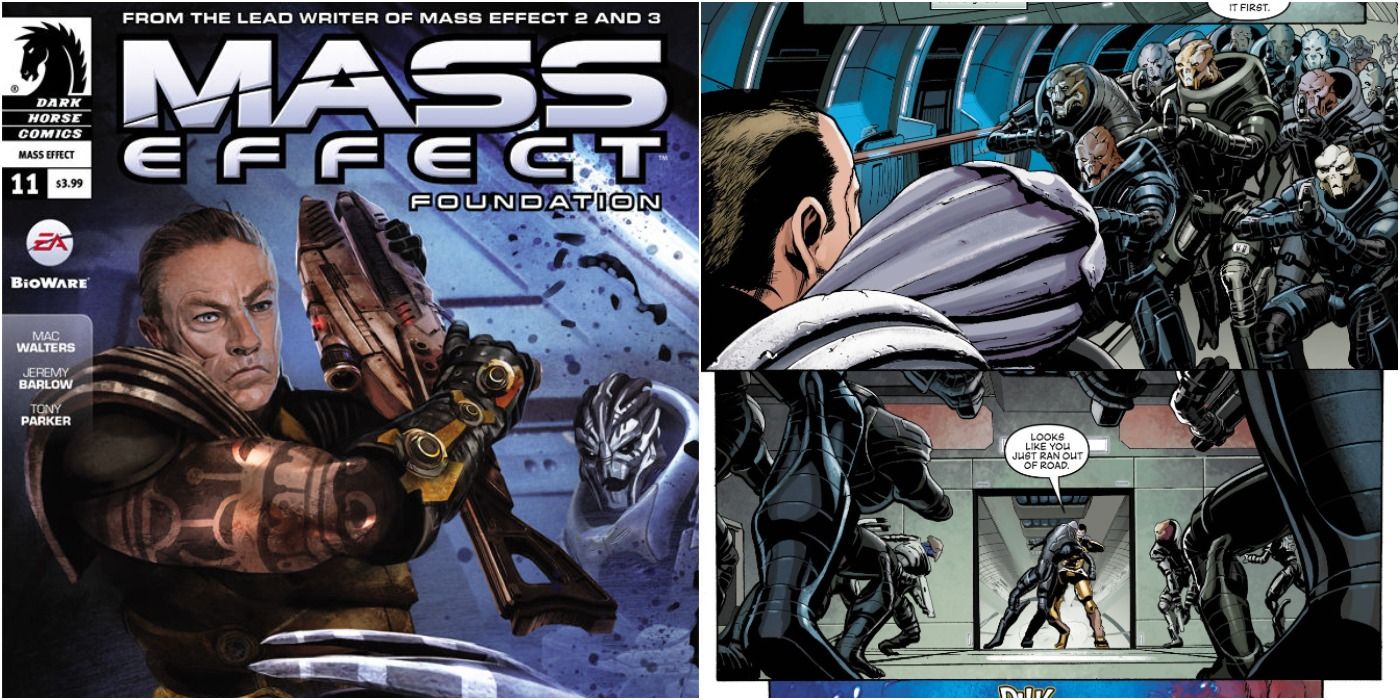 Mass Effect Foundation Issue Eleven Cover and Comic Strip