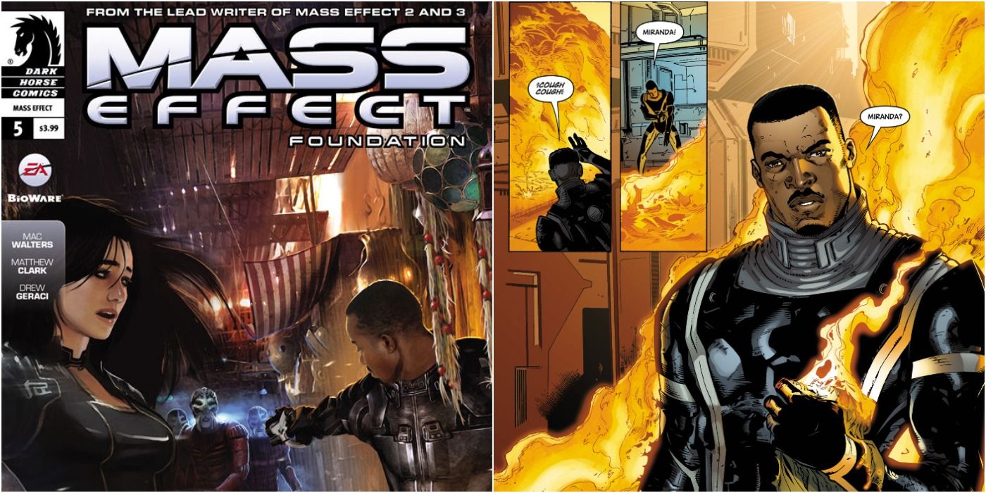 Mass Effect Foundation Issue Five Split Image Cover and Comic Stript