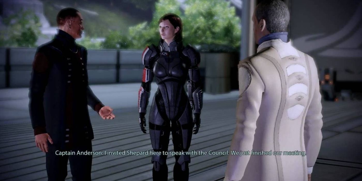 Mass Effect Shepard and Anderson on the Citadel