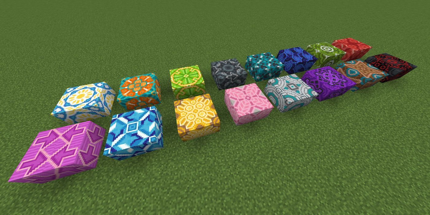 Minecraft all glazed terracotta variants