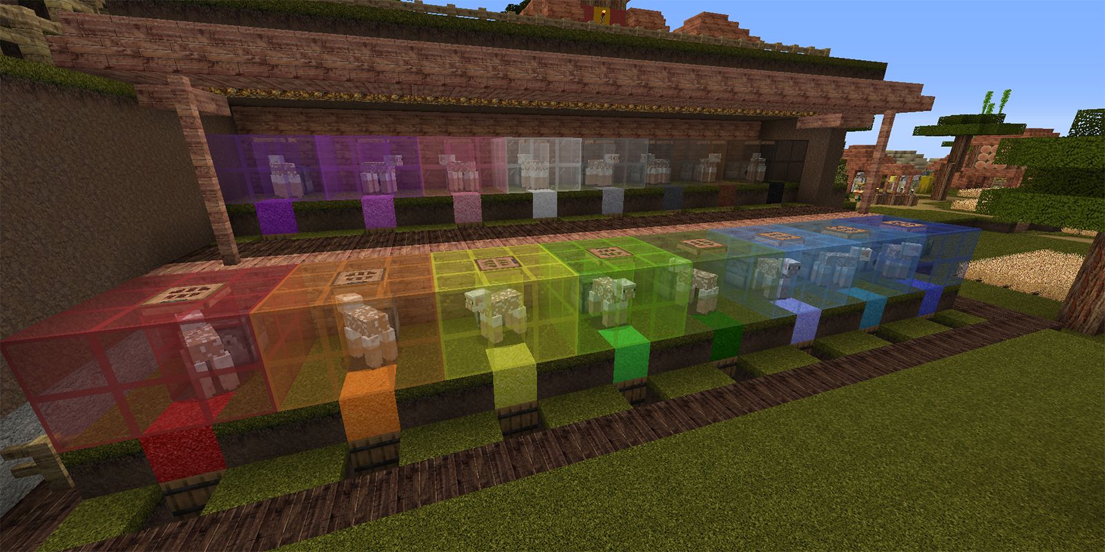 Minecraft Automatic Colored Wool Farm