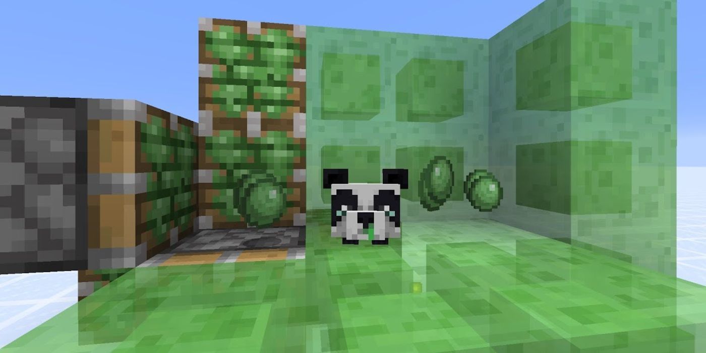 Minecraft a slime farm using baby panda