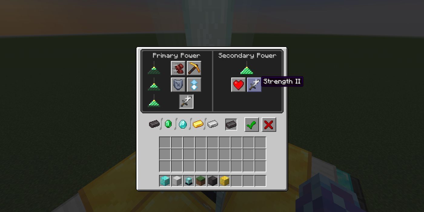 Minecraft Beacon Interface