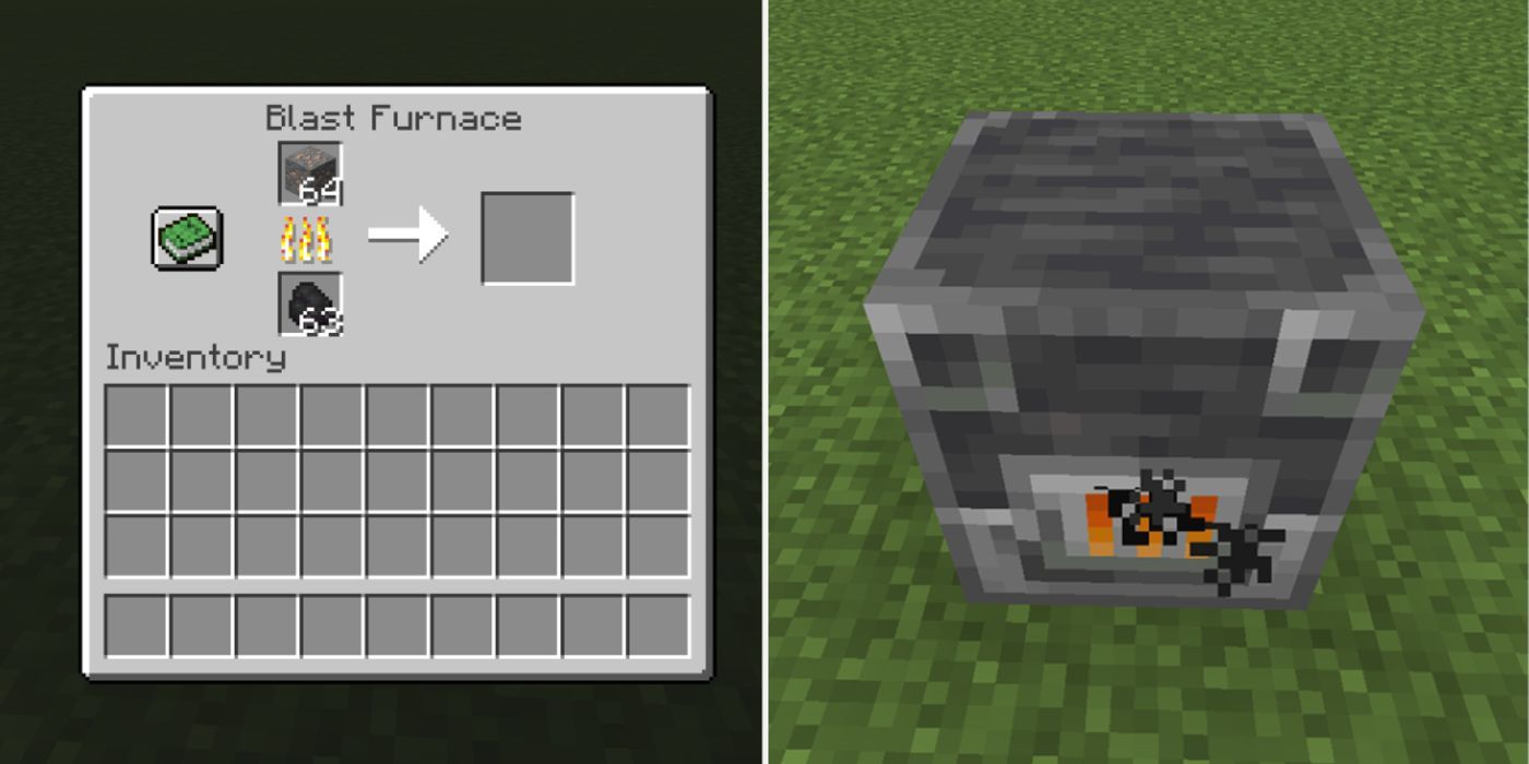 Minecraft Blast furnace and user interface