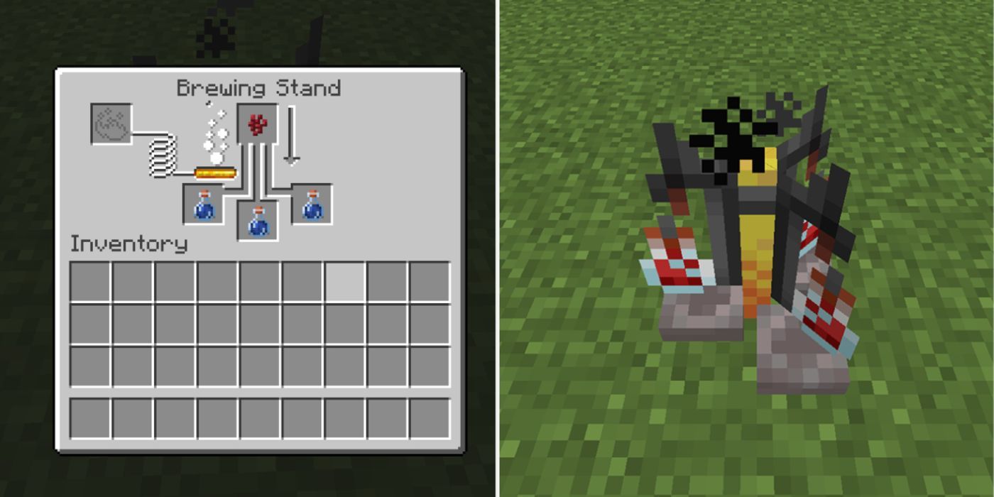 Minecraft brewing stand and user interface
