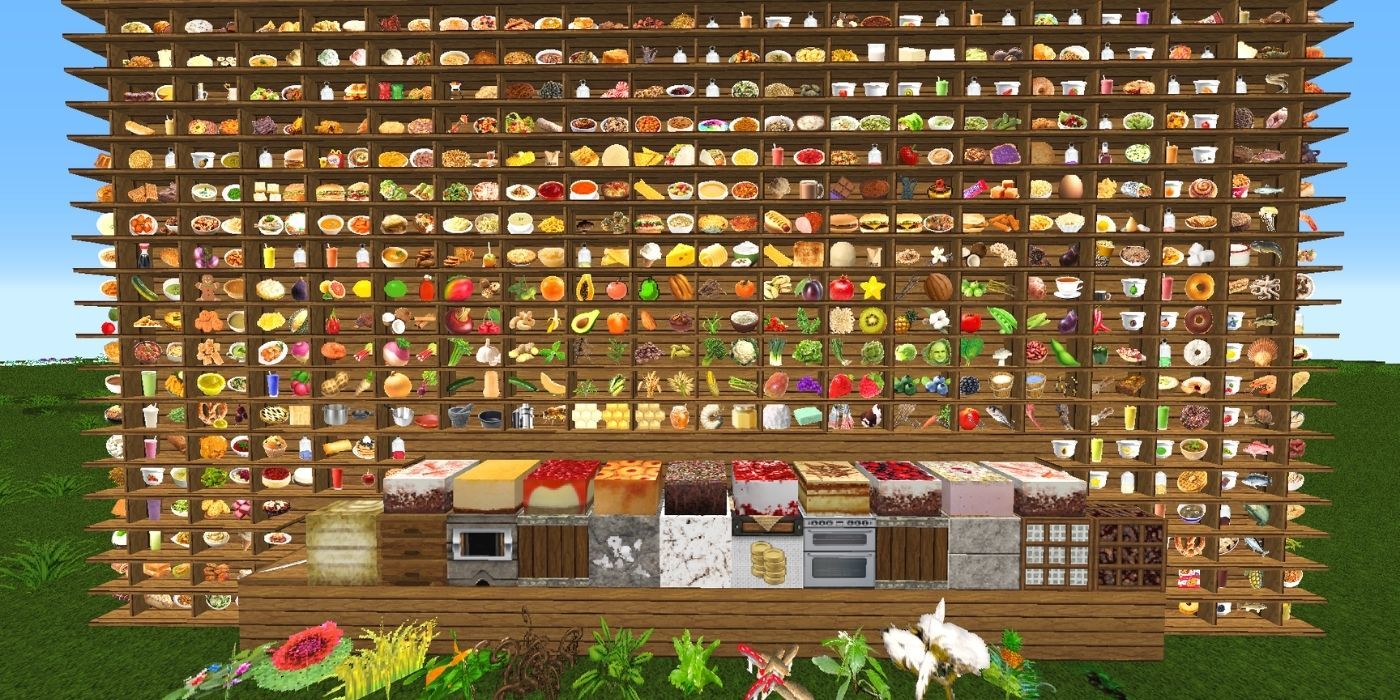 Minecraft: Pam's Harvestcraft - All food on display