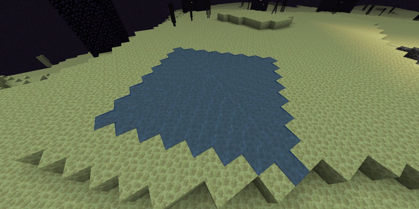 Minecraft puddle of water in the end
