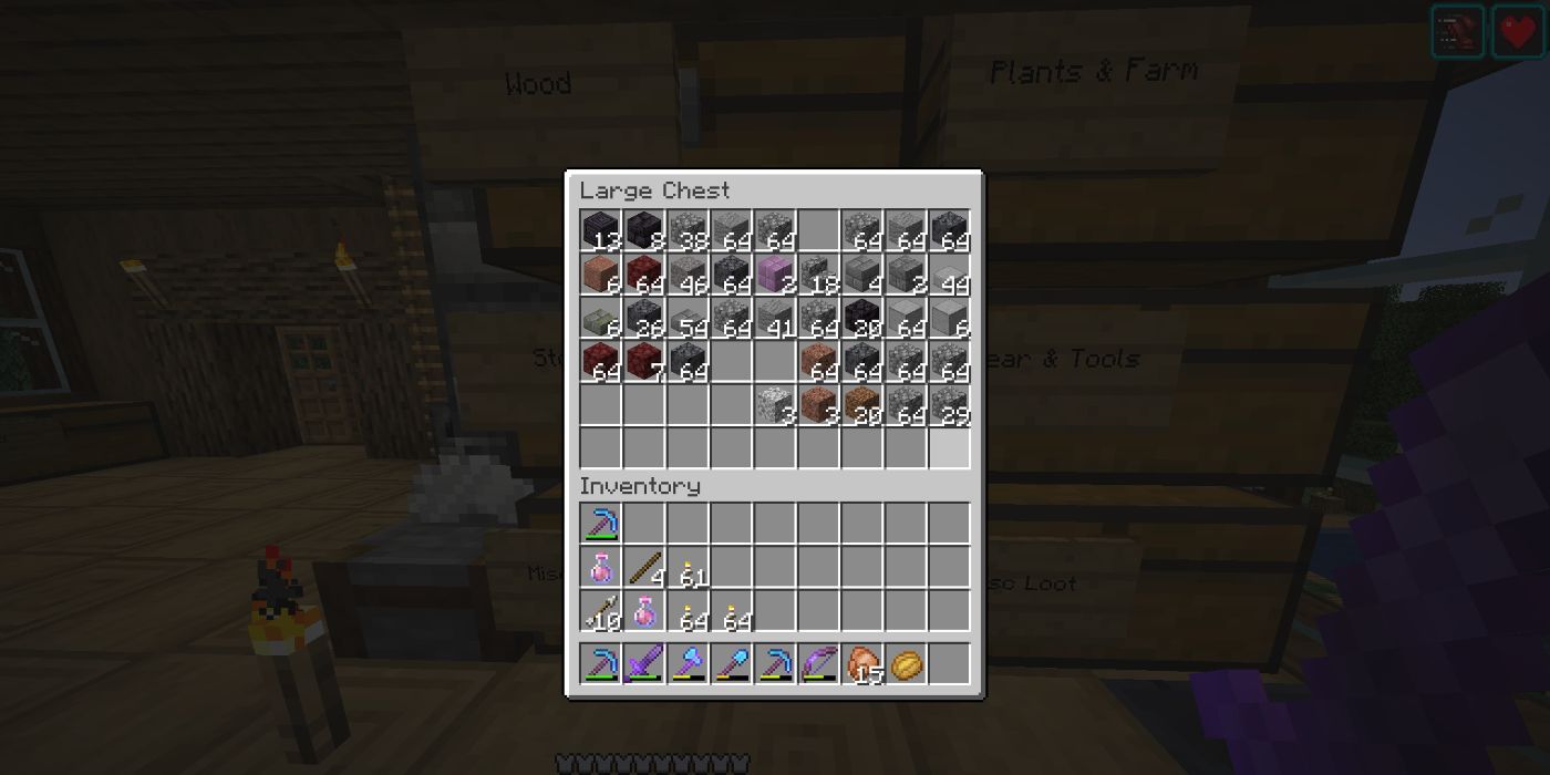 Minecraft random blocks in chest