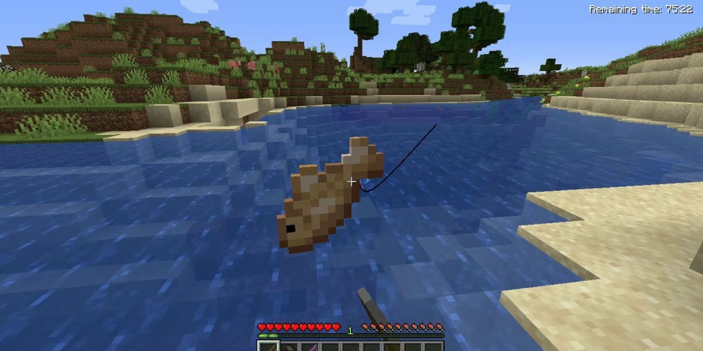 Minecraft raw cod fishing
