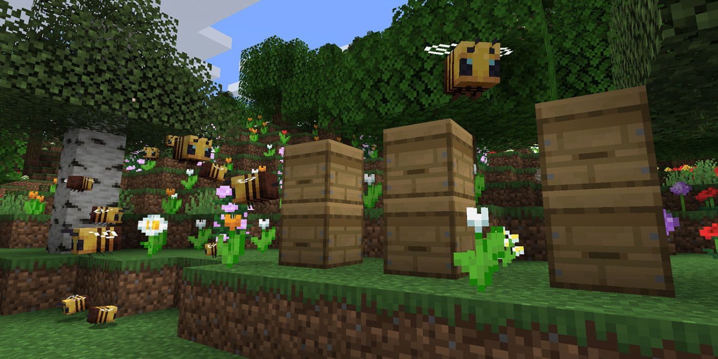 Minecraft self made beehives