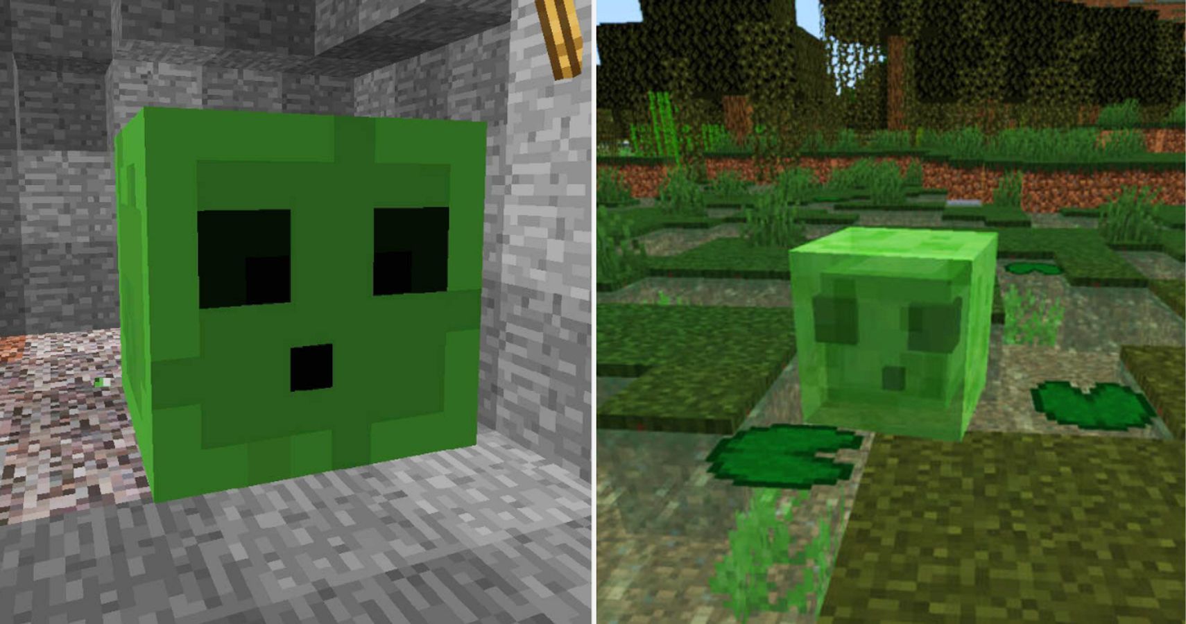 What is the title of this picture ? Minecraft: Everything You Need To Know About Slimes