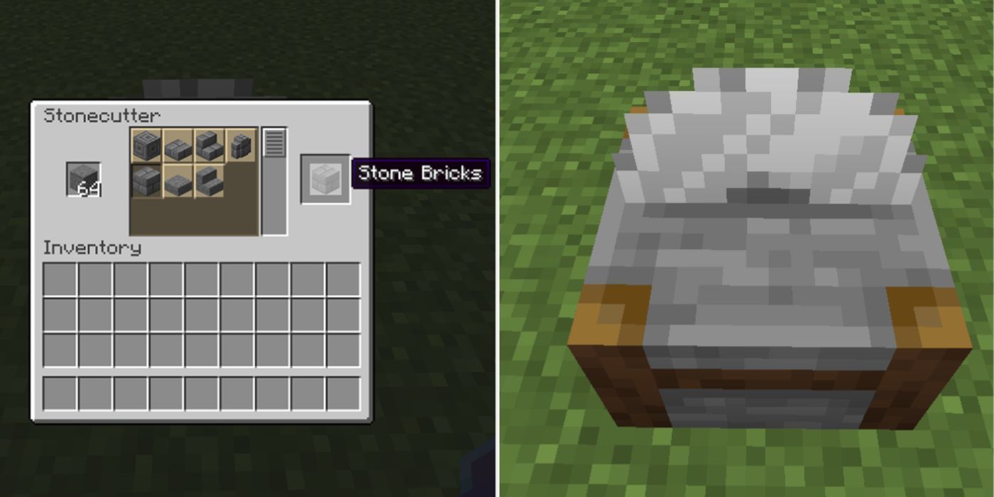 Minecraft stonecutter block and UI
