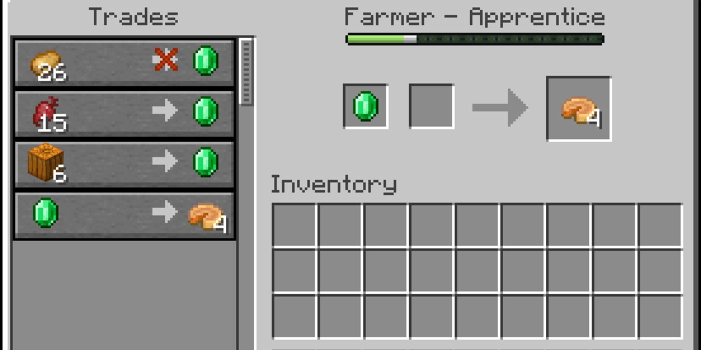 Minecraft Trading UI for farmer