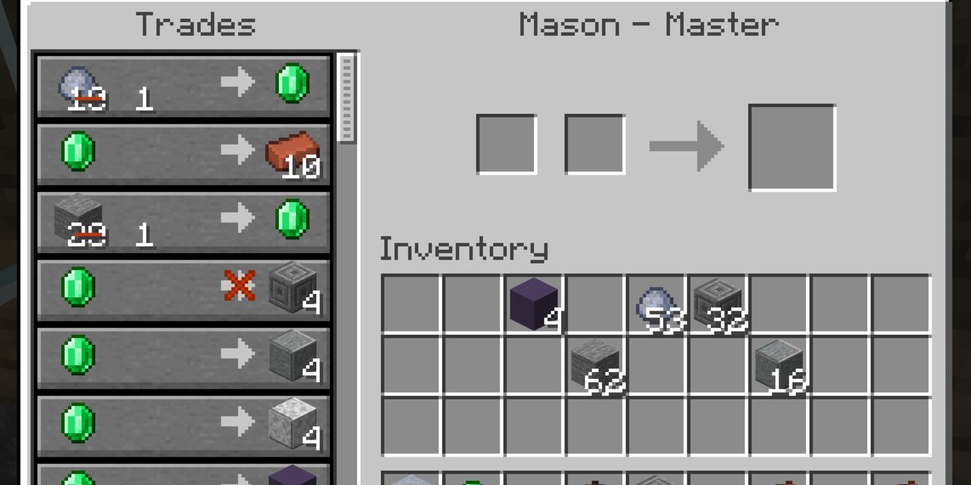 Minecraft Trading UI for Mason
