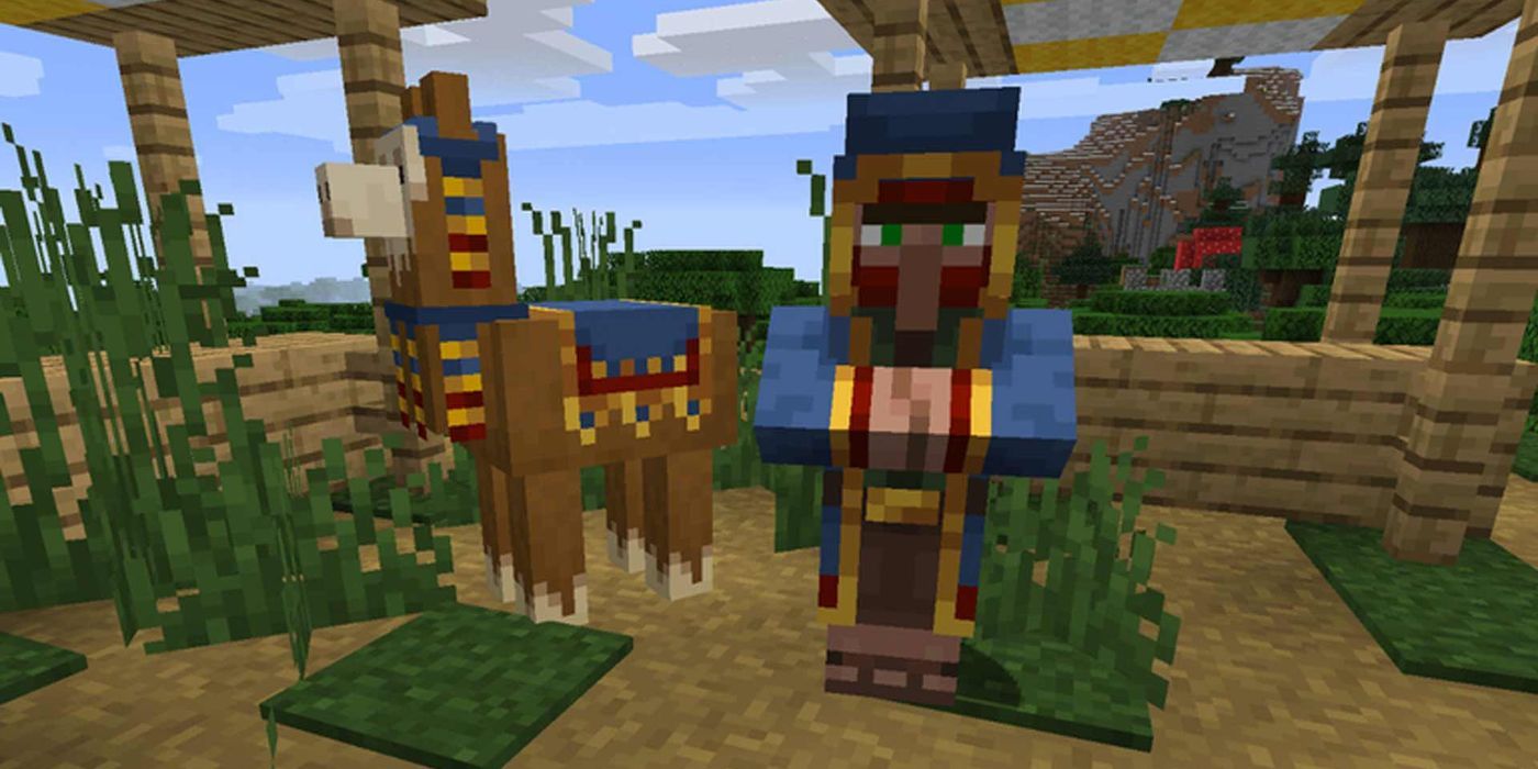 Minecraft Wandering Trader with Llama