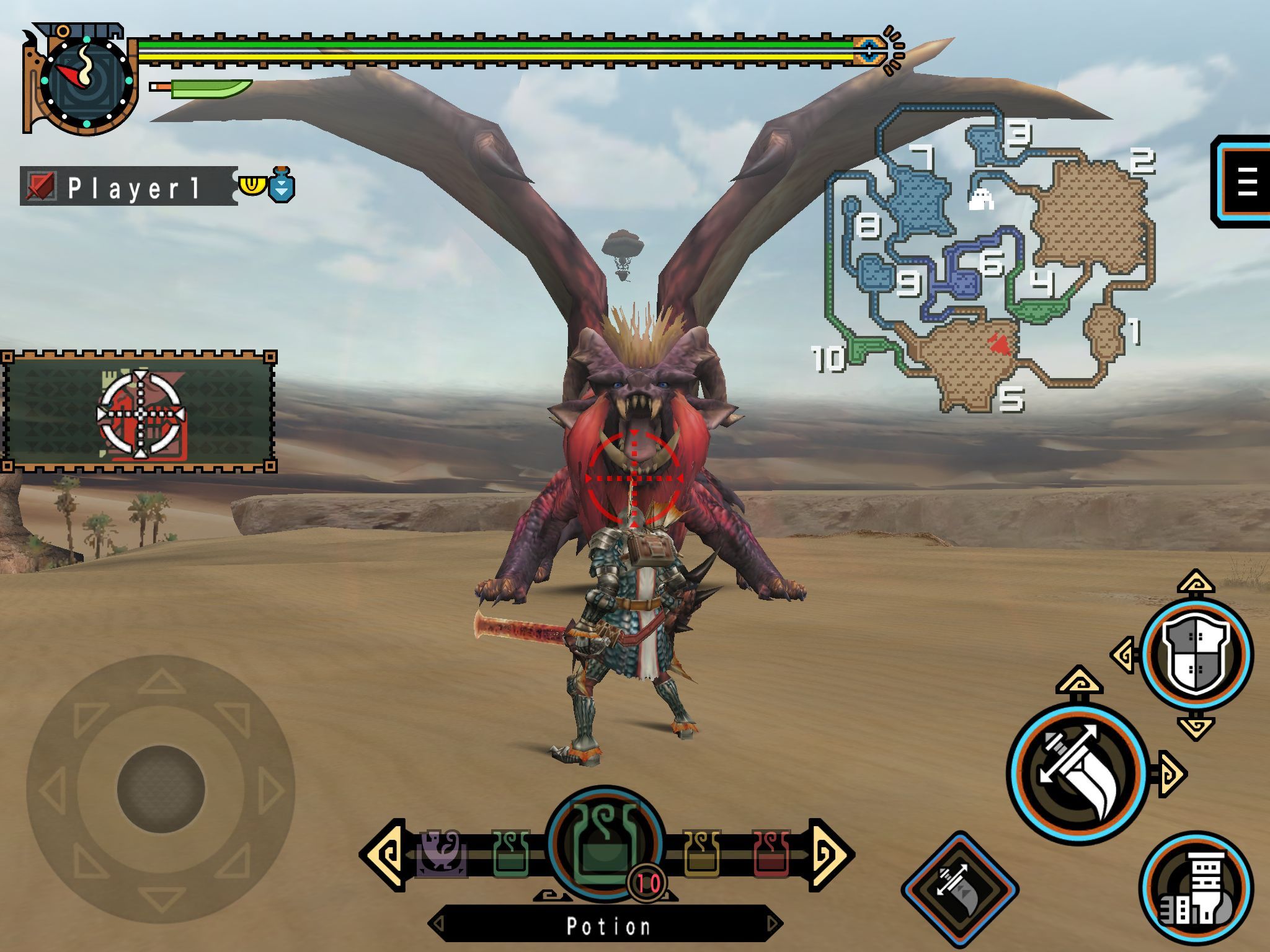 Monster Hunter Freedom Unite battle gameplay