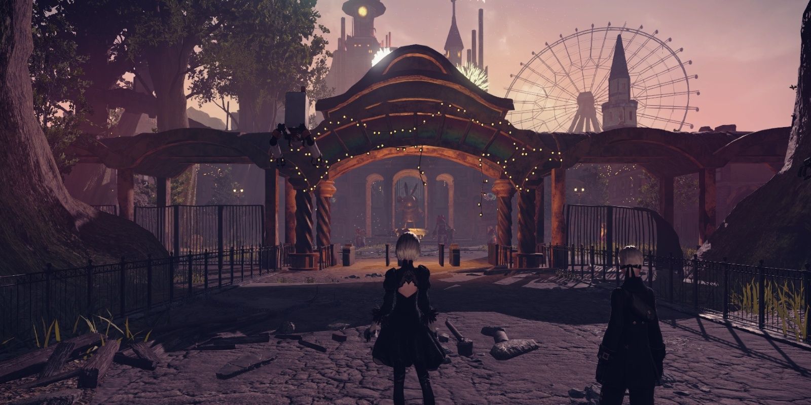 The Theme Park Entrance in NieR: Automata