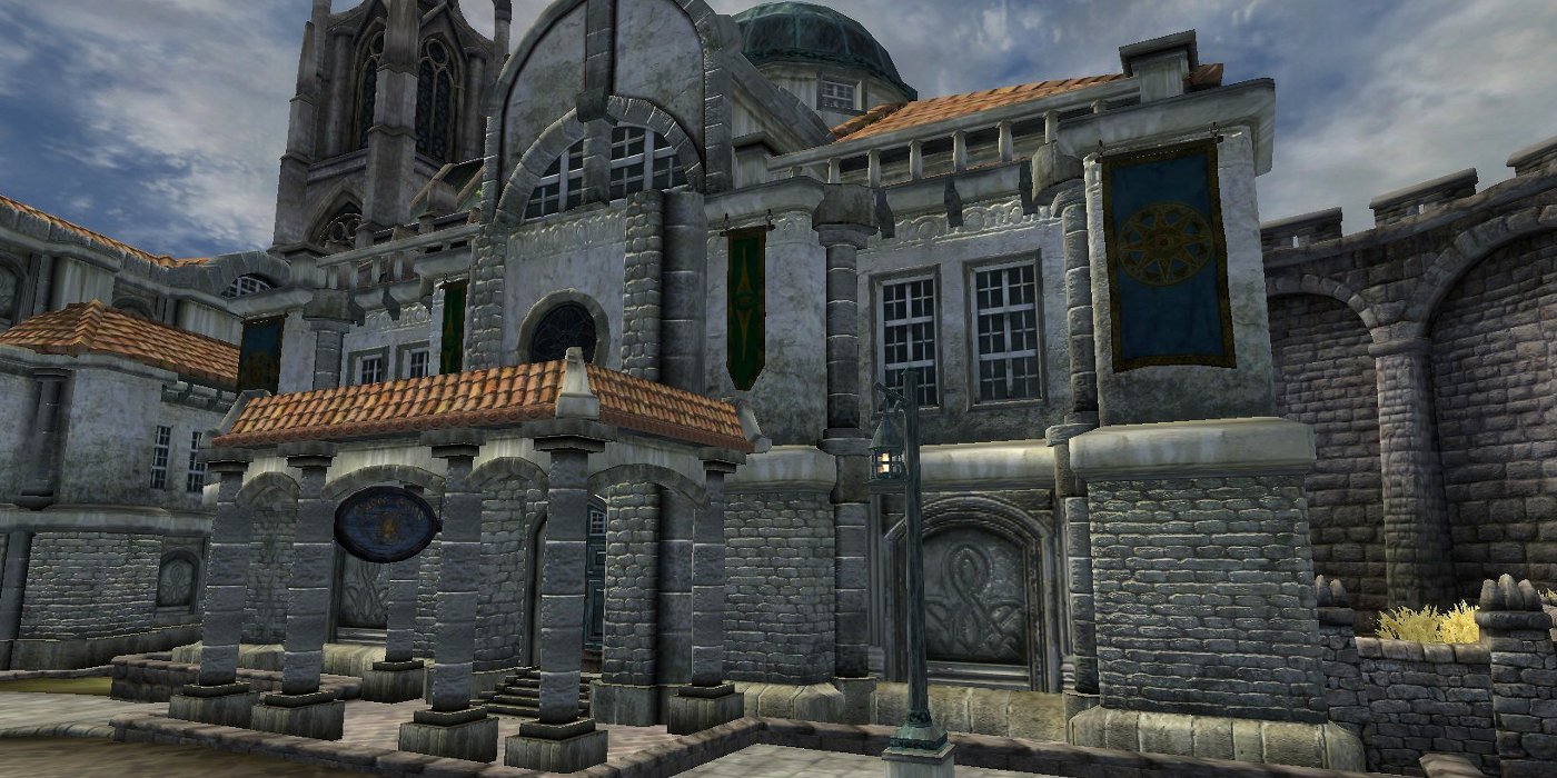 The Anvil mages guild hall in Oblivion