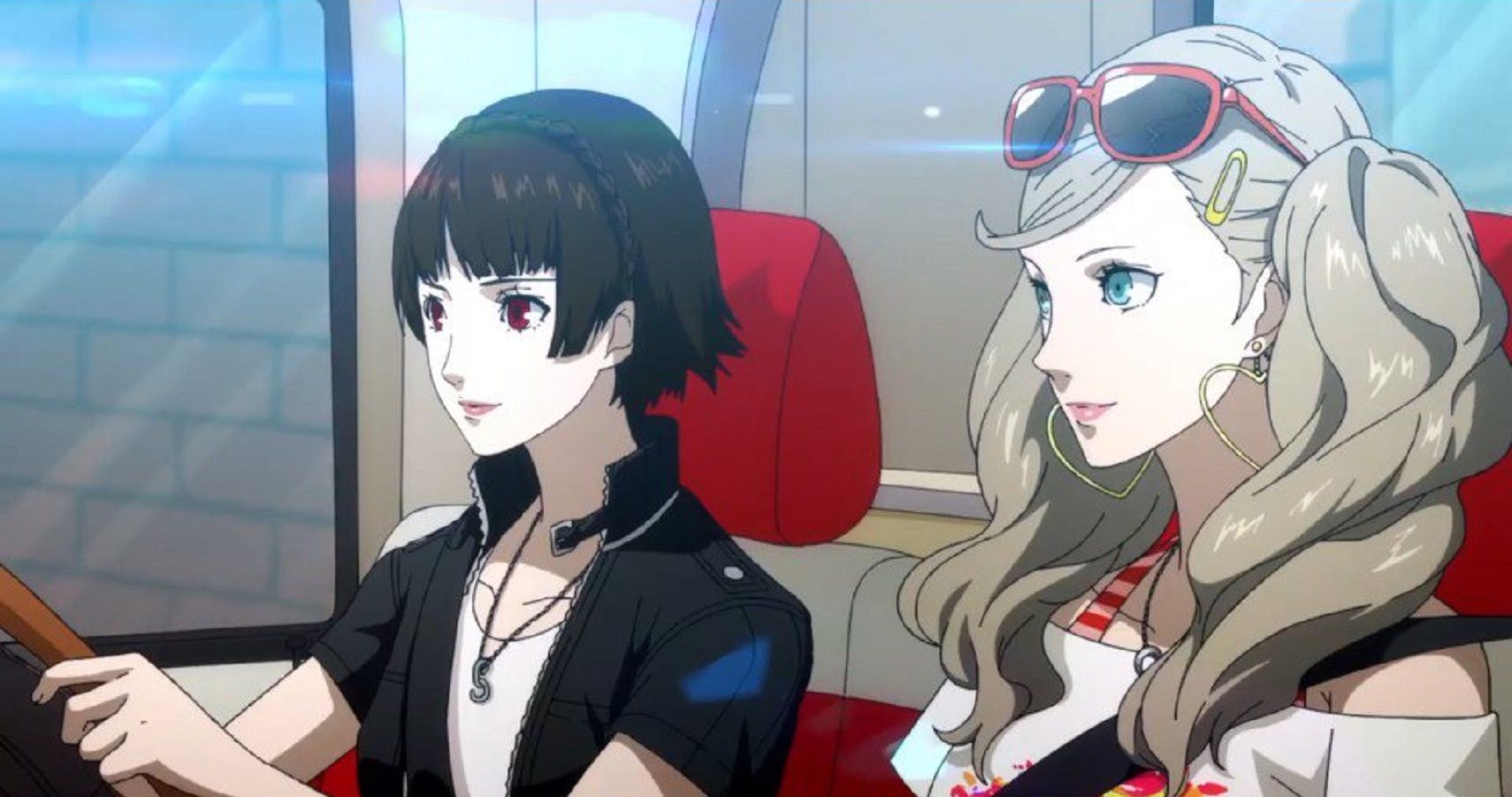 Persona 5 Ann Makoto driving