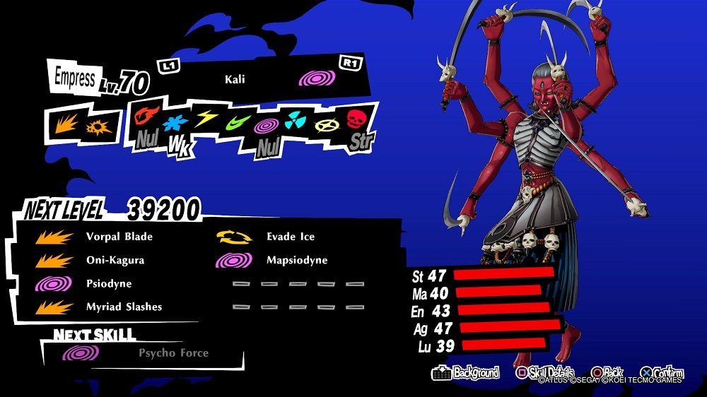Persona 5 Strikers Kali