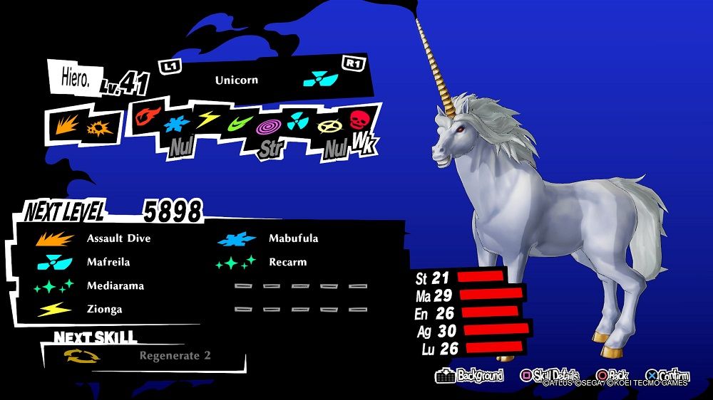 Persona 5 Strikers unicorn