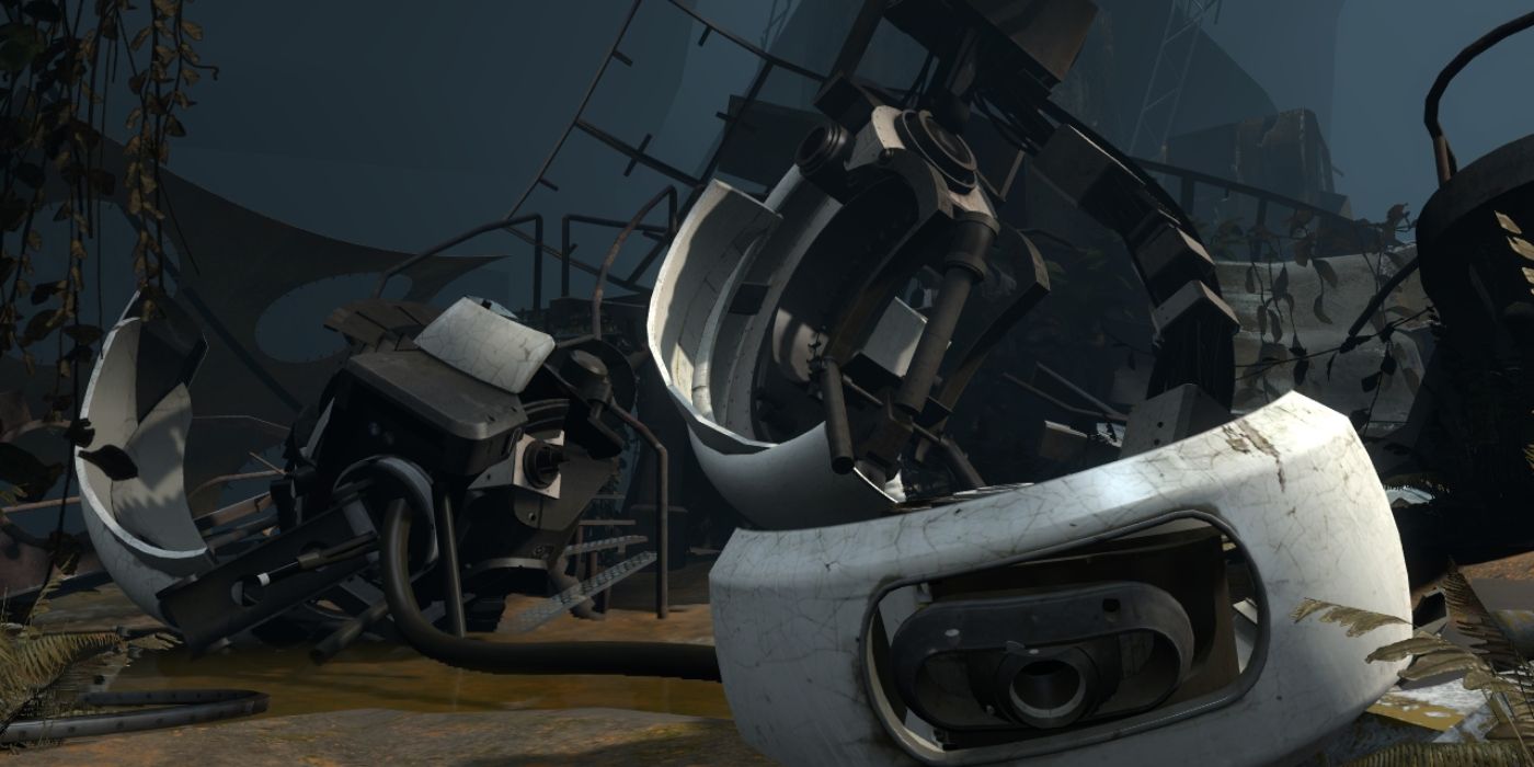 Portal 2 Screenshot Of Dead GlaDOS