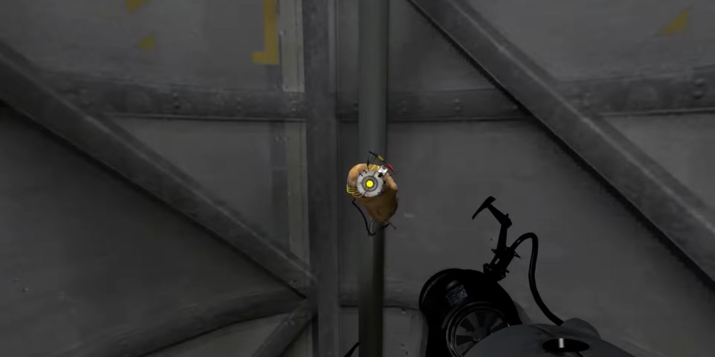 Portal 2 Screenshot GlaDOS As A Potato Falling