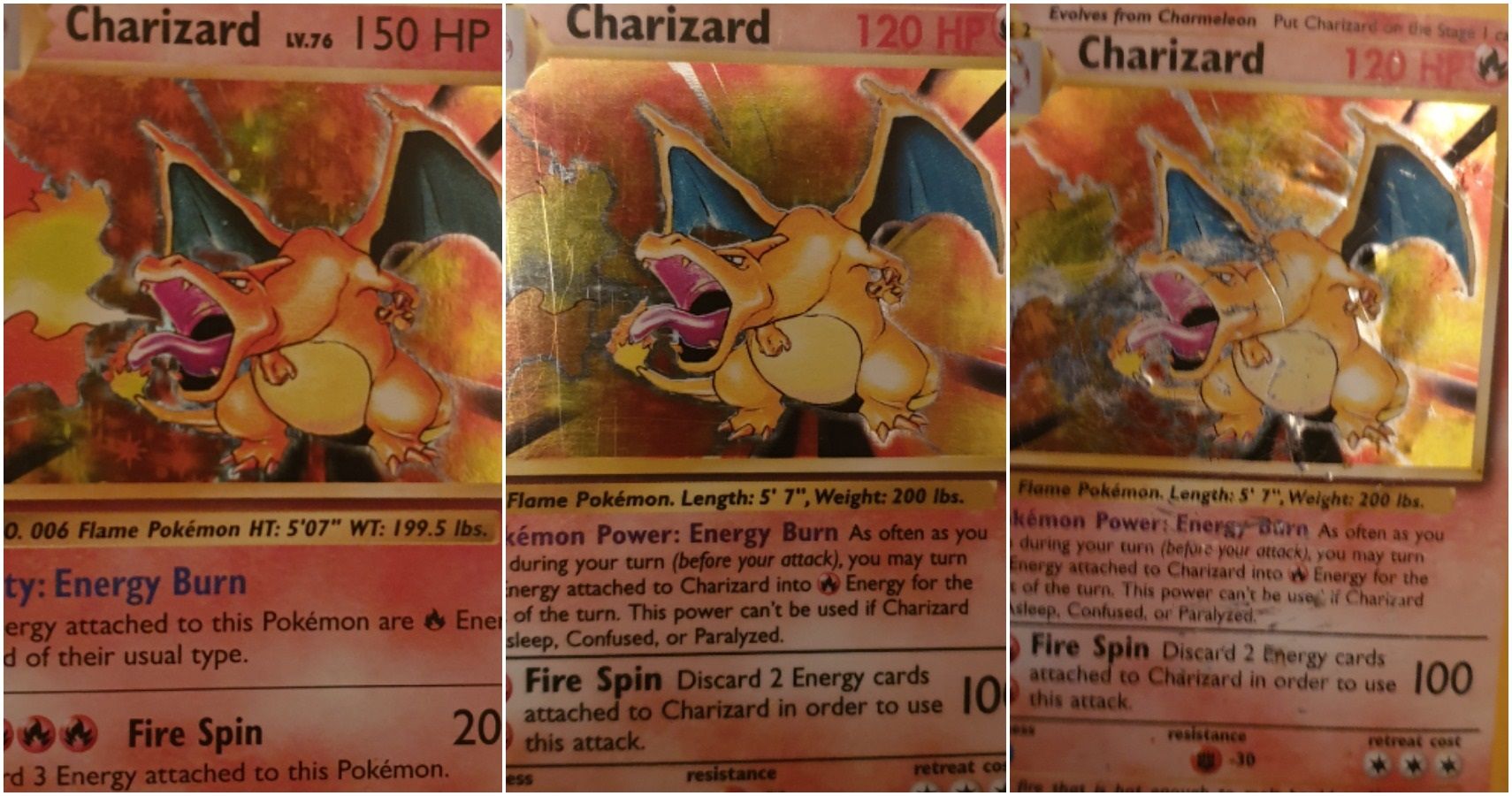 Charizard Condition Pokémon Card TCG