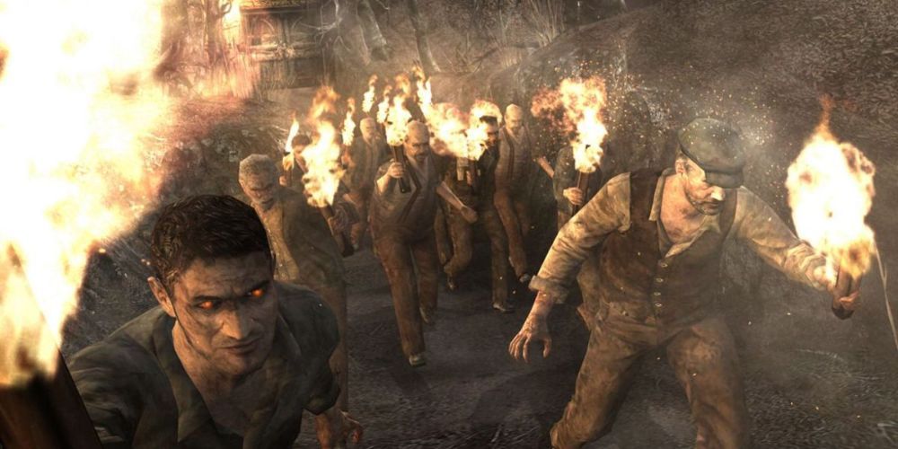 A villager mob in Resident Evil 4.