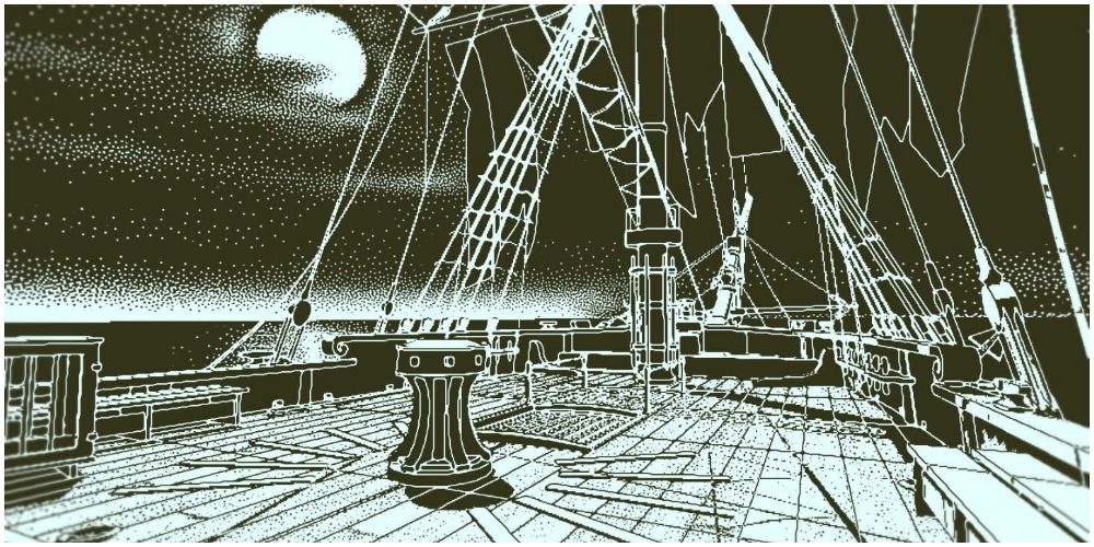 The deck of the Obra Dinn.